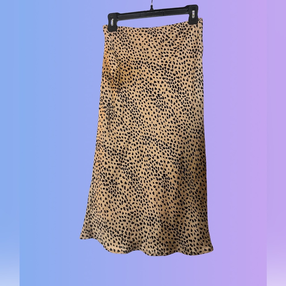 Petal & Pup Cheetah Print Midi Skirt | Size 4 | Flowy Flattering